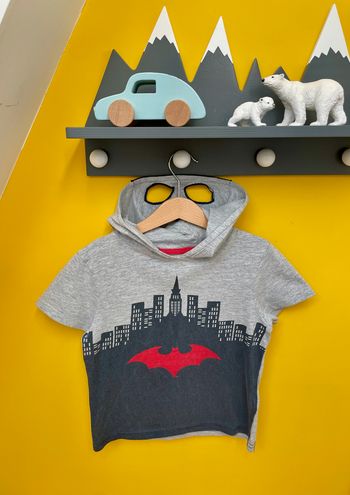 T-shirt à capuche masque Gotham City Batman DC Comics 5 ans
