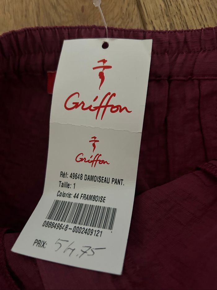 Pantalon 3/4 jambes larges - framboise - T.36 - Griffon - photo numéro 7