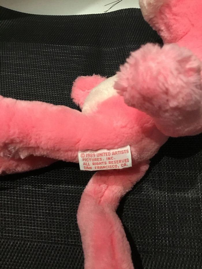 Peluche la panthère rose pink panther 27cm vintage 89 en bon état - photo numéro 6