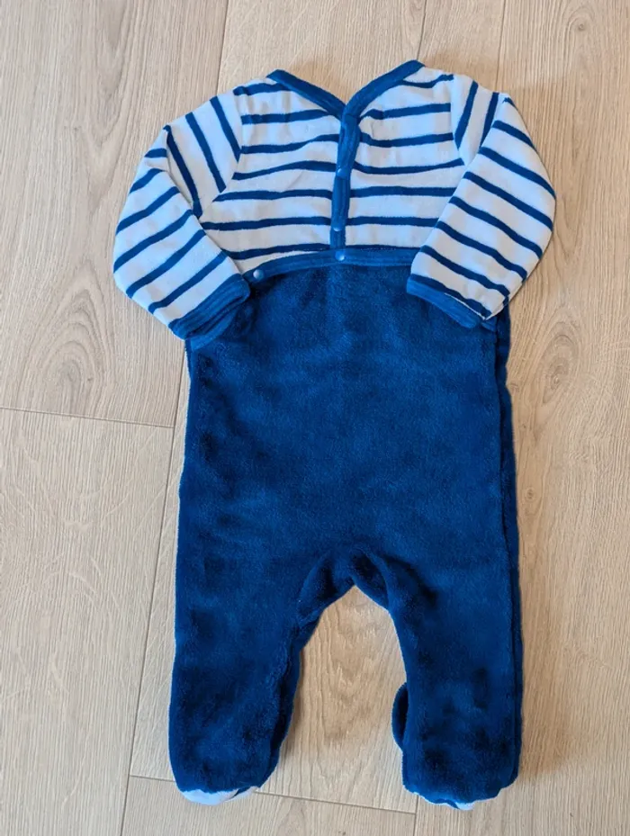 Lot de 3 pyjamas velours Du Pareil au Même - Taille : 6 mois - photo numéro 10