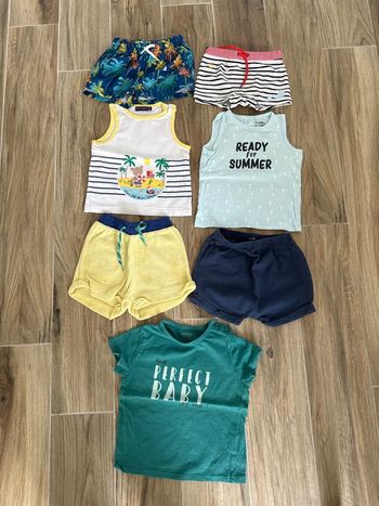 Lot 7 vêtements été garçon 18-24 mois 