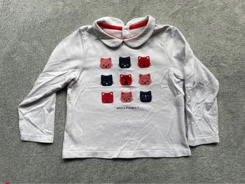 Tee shirt manches longues, fille, 18 mois