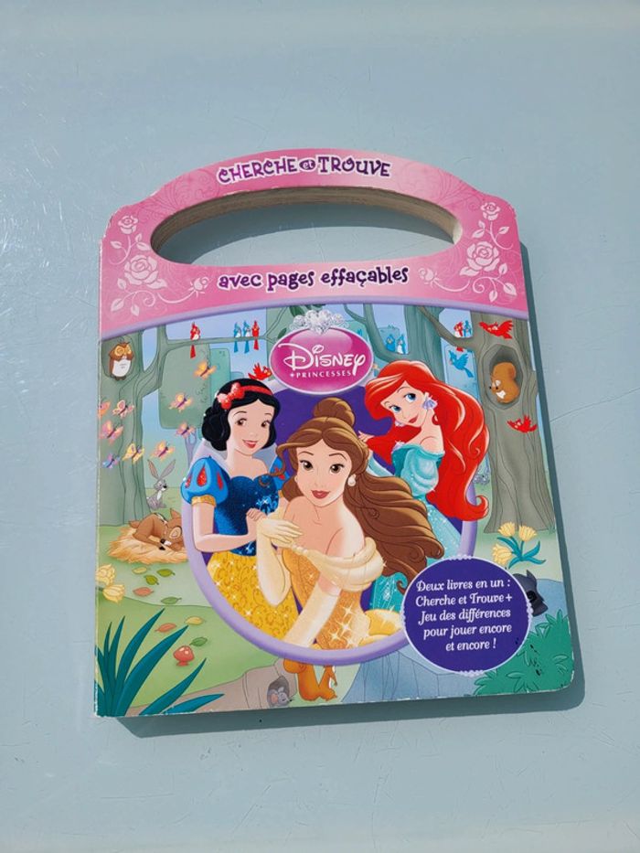 Cherche et trouve avec pages effaçables, Disney Princesses, tout carton - photo numéro 2