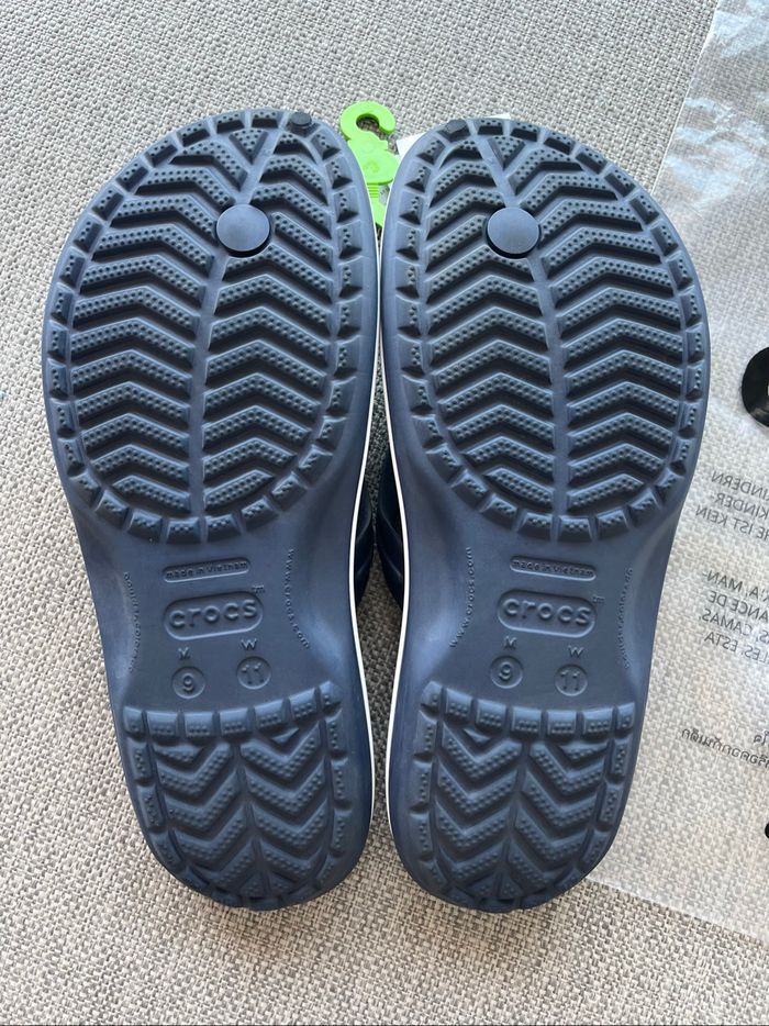 Tongs unisexe Crocs crocband flip navy bleu marine P. 42-43 ou M9 - W11 - photo numéro 4