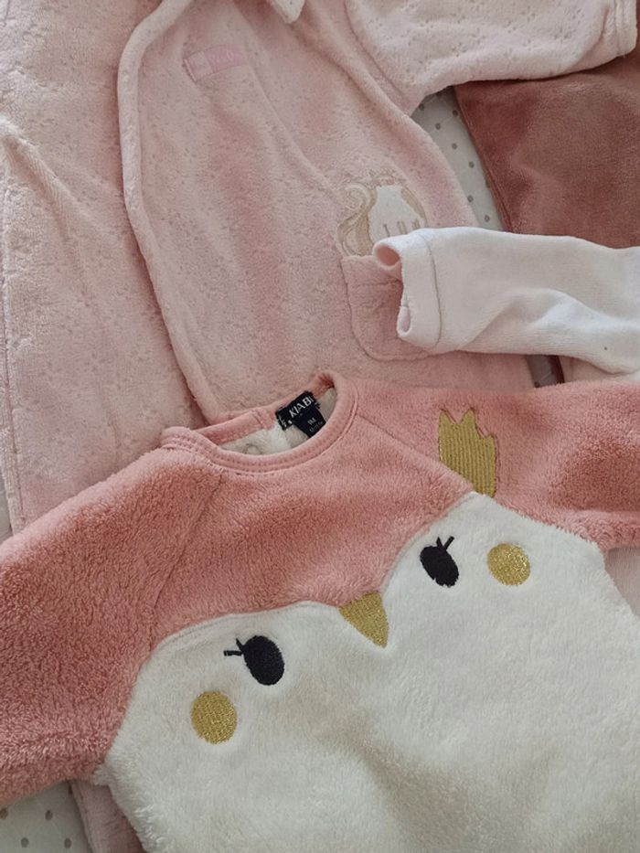 Lot de 5 grenouillères bebe fille 1 mois - photo numéro 2