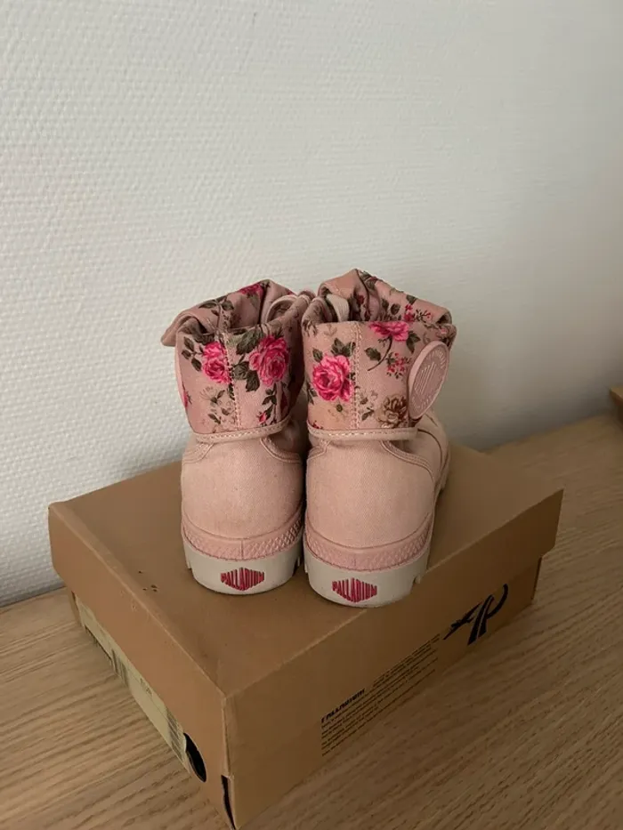 Basket palladium rose à fleur 🌸 💗 - photo numéro 5