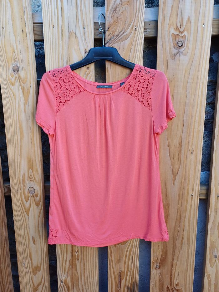Jolie blouse à manches corail Esprit - photo numéro 4