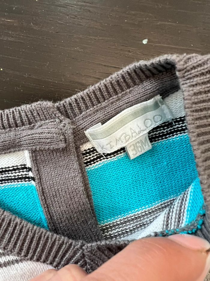 Pull rayé - col V 3 ans - photo numéro 2
