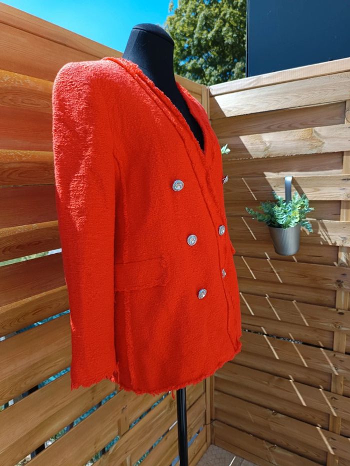 Veste orange/corail Zara taille M - photo numéro 3