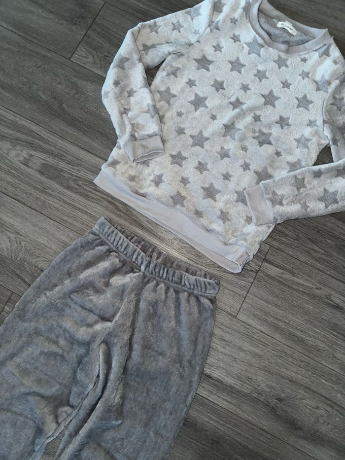 Ensemble pyjama polaire pilou étoiles gris Primark TS 38/40 - photo numéro 4