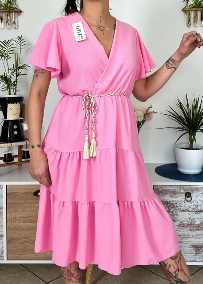 SOLDE Robe bohème fluide légère taille élastique taille unique - Italy moda - neuf
