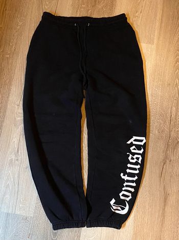 Pantalon de jogging/de survêtement noir à lettres blanche