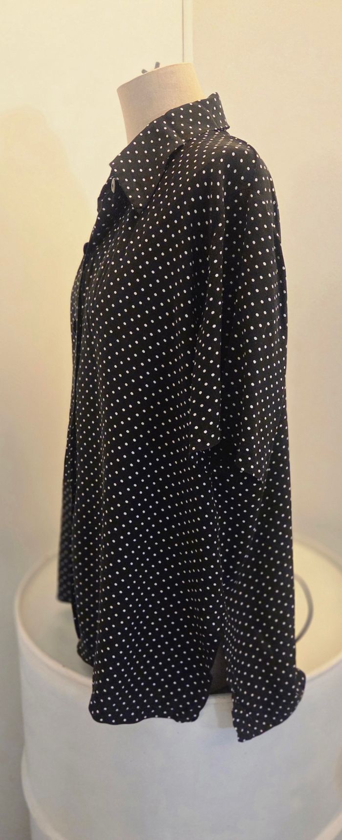 Chemise fluide Cache Cœur Paris 🖤 à pois blancs – chic & intemporelle – taille 38 à 42 – excellent état - photo numéro 10