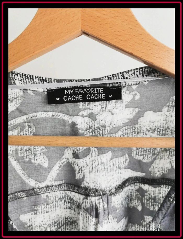Blouse grise à motifs - photo numéro 3