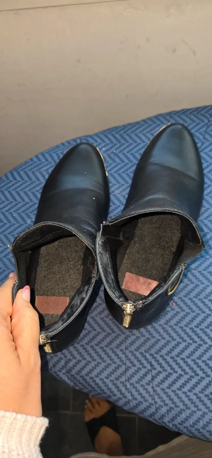 Bottines noir et marron - photo numéro 9