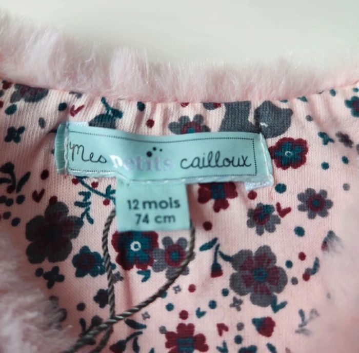 Gilet rose sans manches doublure coton 12 mois Lili marelle - photo numéro 3