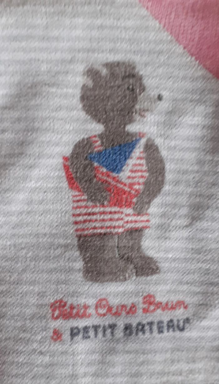Ravissant petit pyjama "Petit Ours Brun". 1mois. Petit Bateau. - photo numéro 3