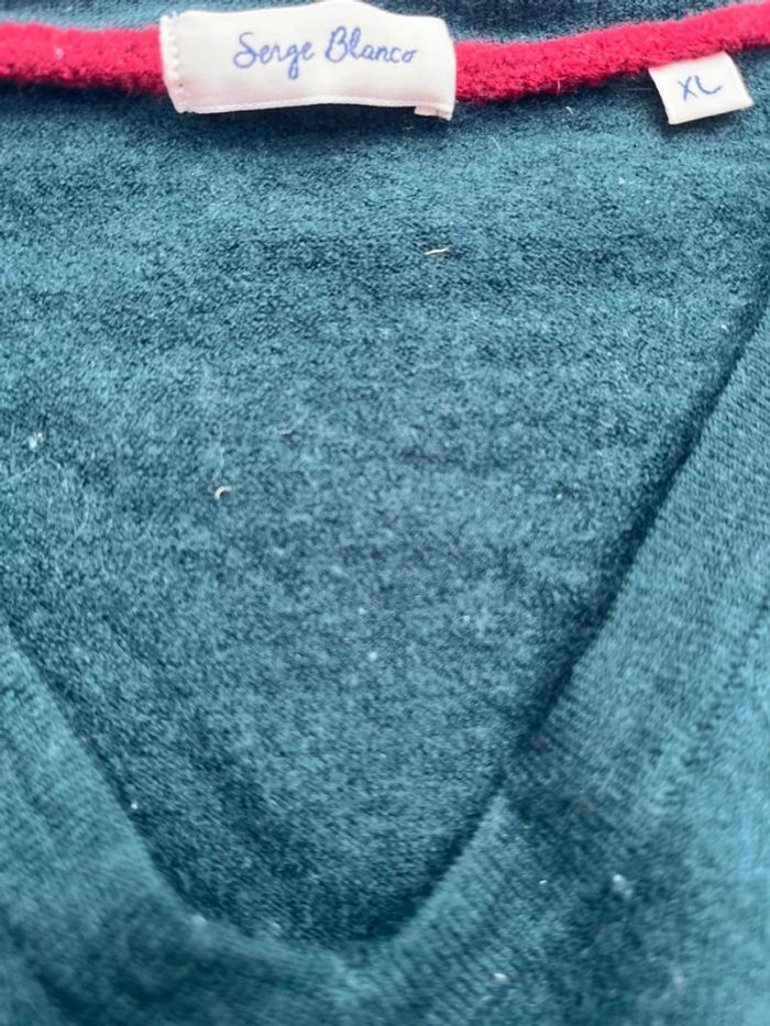 Pull Serge Blanco couleur émeraude taille XL - photo numéro 4