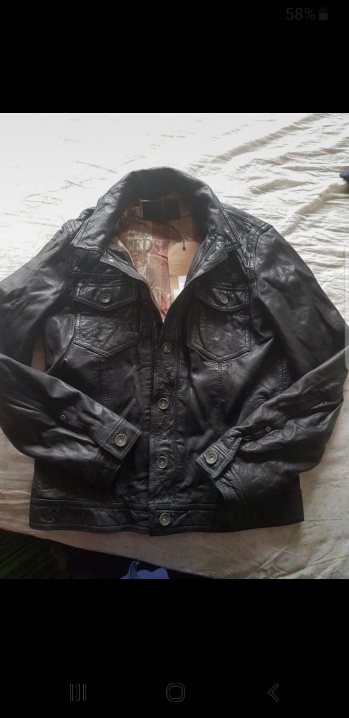 Blouson en cuir véritable - photo numéro 2