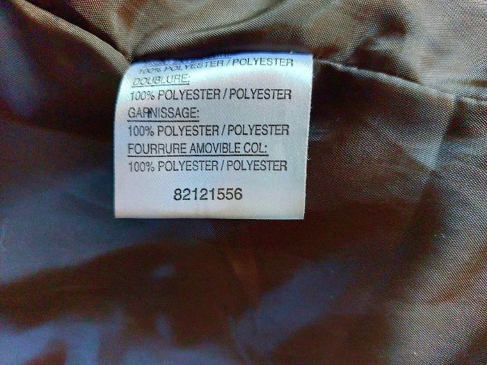 Parka Veste matelassée Marron Avec col amovible - photo numéro 4