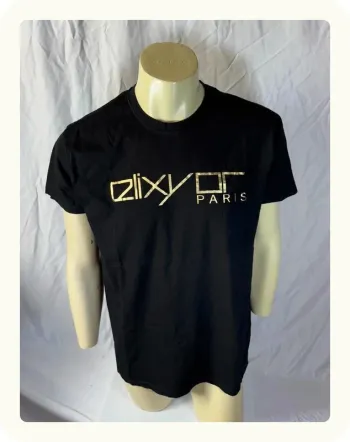 Tee shirt noir homme elyxior Taille XL