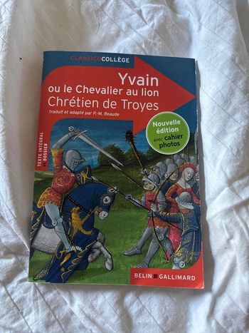 Yvain ou le chevalier au lion chrétien de Troyes édition Belin Gallimard