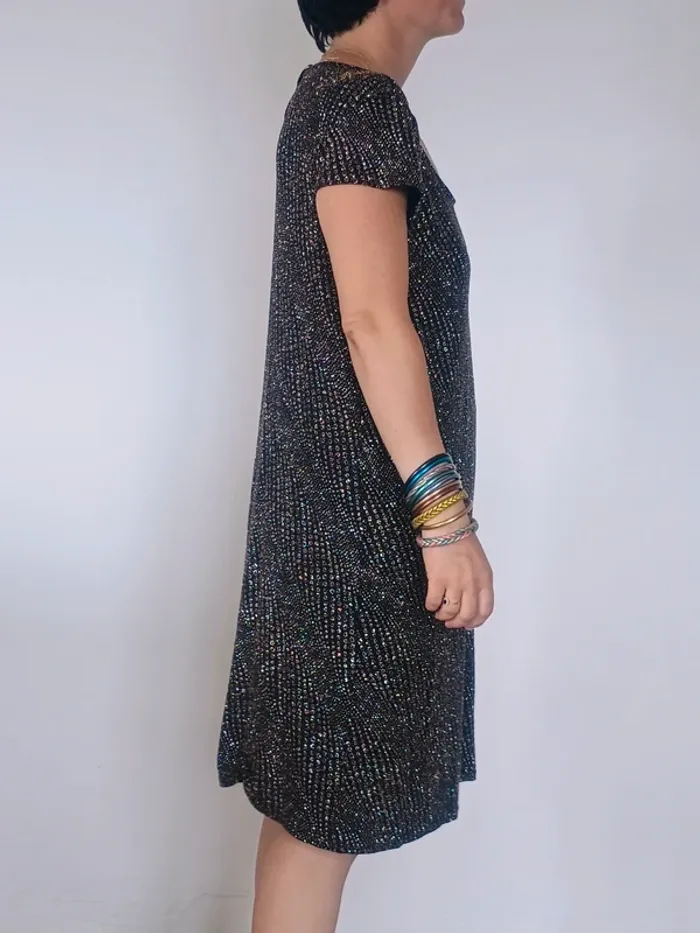 élégante robe noire à paillette T44 - photo numéro 3