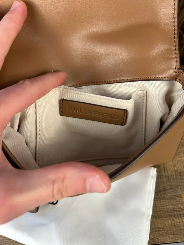 Sac Bandoulière Karl Lagerfeld Autograph Camel Neuf - photo numéro 8