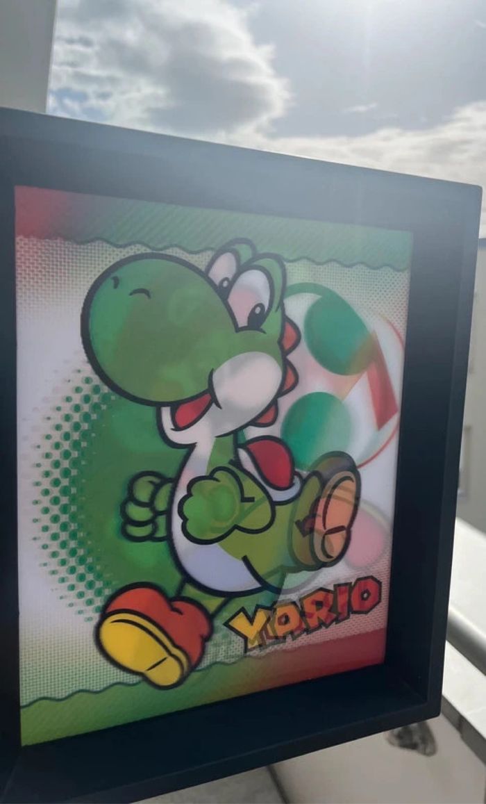 Tableau Cadre Mario Yoshi Nintendo Tableau 3D animé - photo numéro 3