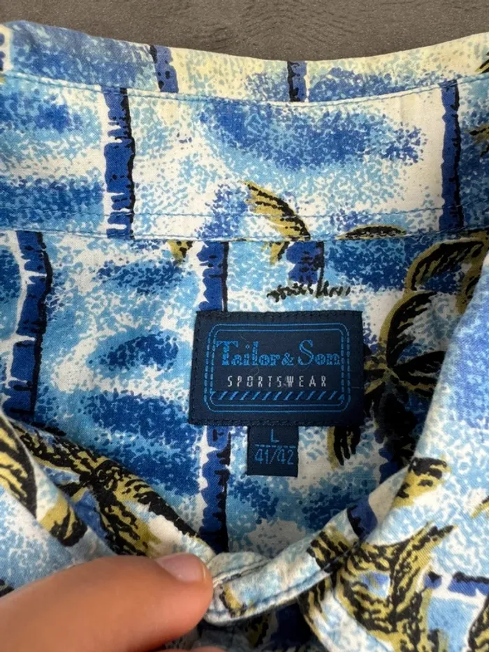 Chemise Tailor and Son Vintage Y2k à motifs Hawaïen Taille L - photo numéro 7
