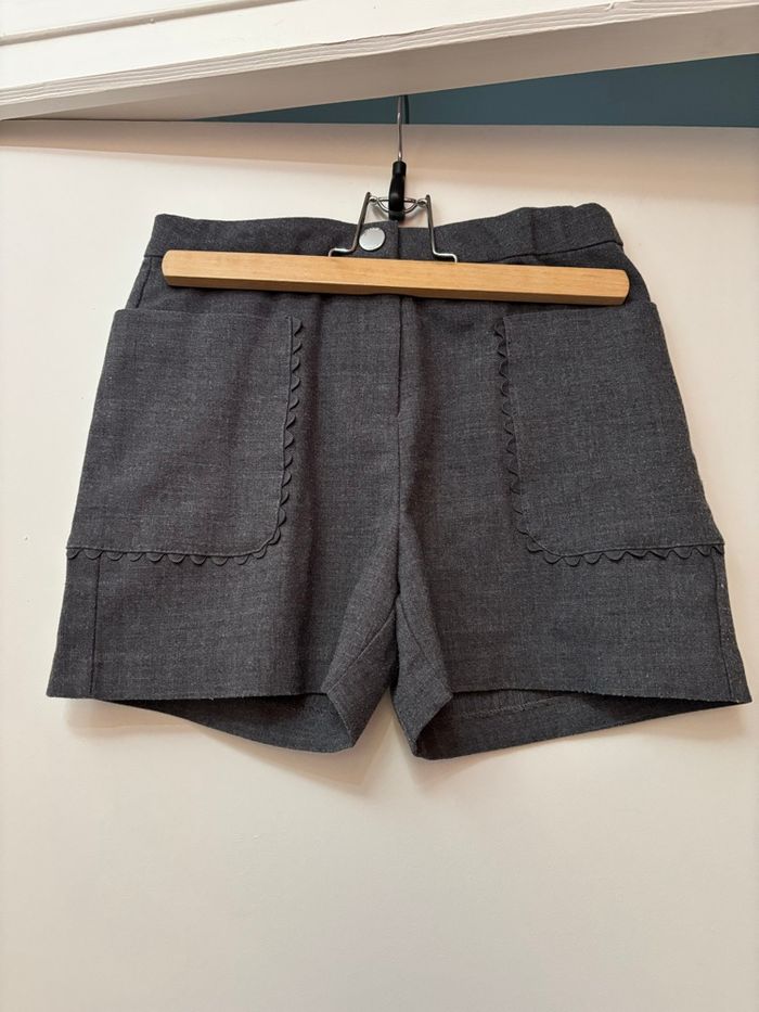 Short en flanelle grise Jacadi 10 ans