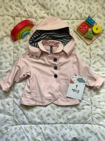 ciré à capuche amovible rose 9 mois hublot