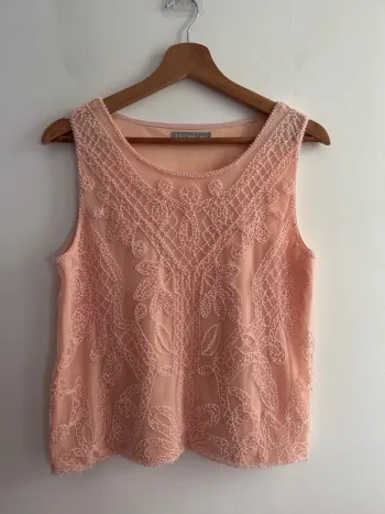 Débardeur, rose, perle, taille M/L
