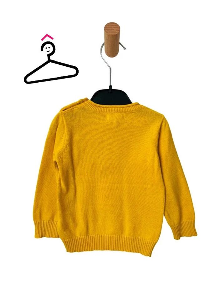Pull léger en coton (jaune col V) - La Redoute 9 mois - photo numéro 2