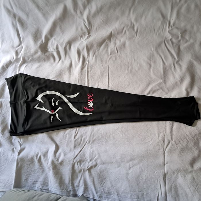 Legging yoga sport noir motif chat Taille S Neuf - photo numéro 7