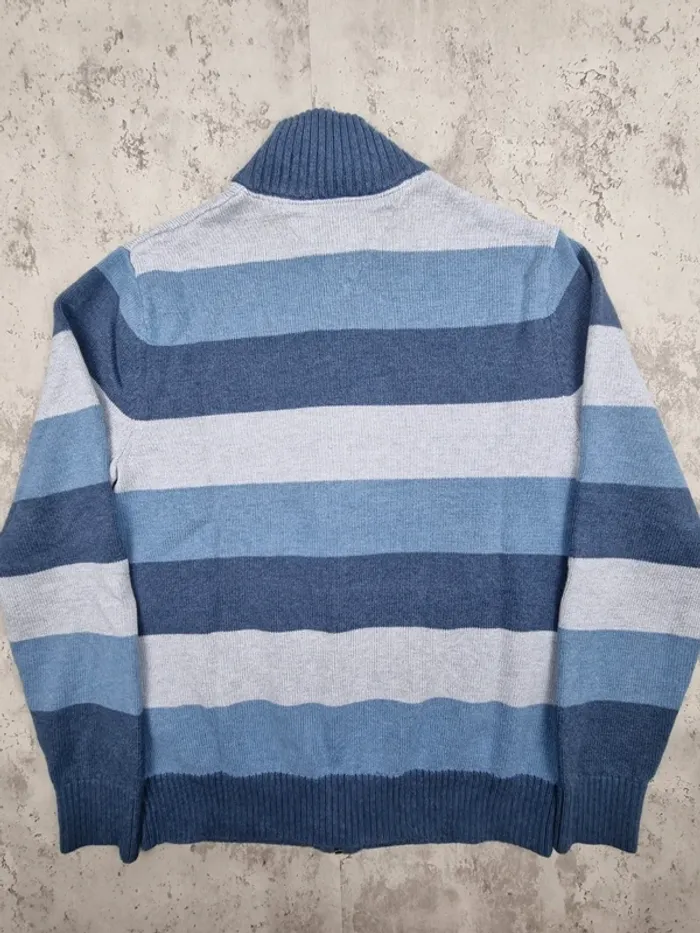 Gilet zippé rayé Tommy Hilfiger bleu, S Hommes (mesures en photos) - photo numéro 4