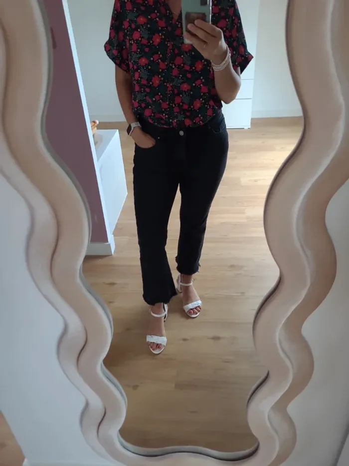 Jeans 3/4 évasée