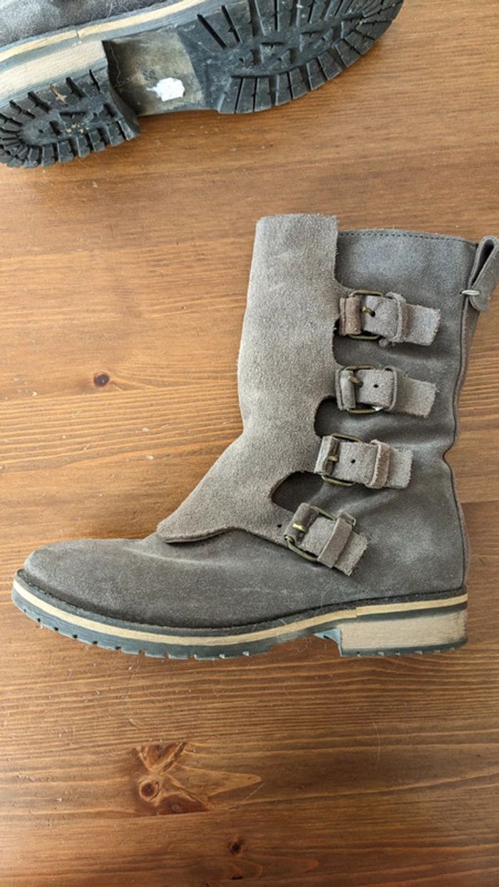 Bottines en daim taupe San Marina 36 - photo numéro 3