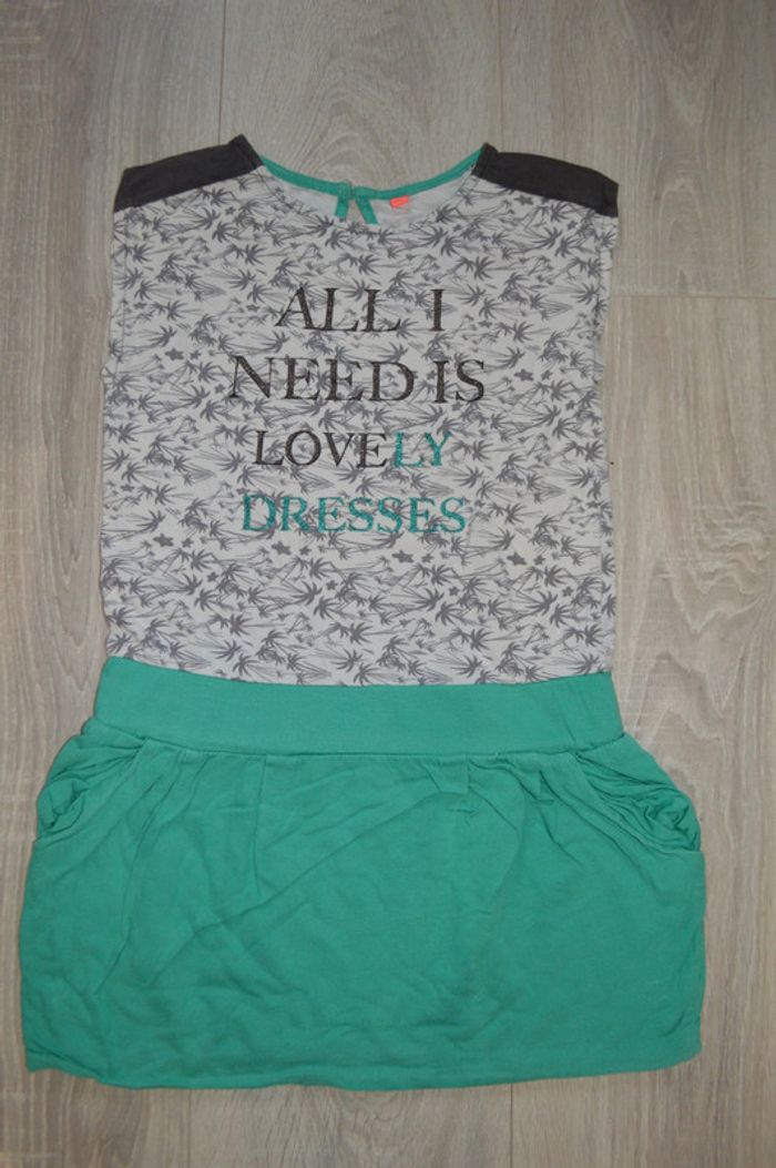 Robe 8 ans blanche verte