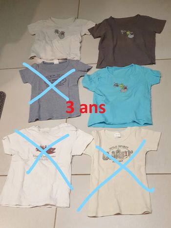 3 t shirt manche courte 3 ans