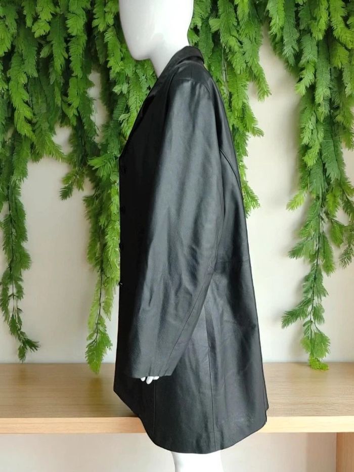 Manteau long en cuir véritable - photo numéro 5