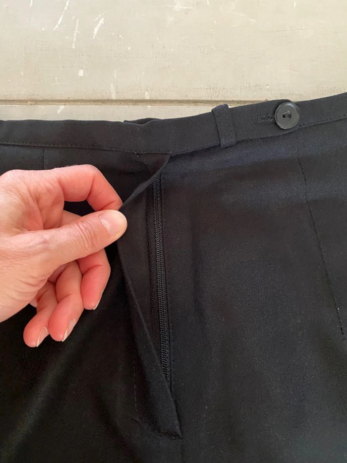Pantalon La City noir coupe droite longueur 3/4 taille 38 - photo numéro 15