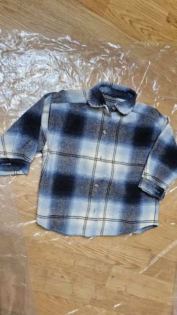 Surchemise à carreaux bleue 2 ans