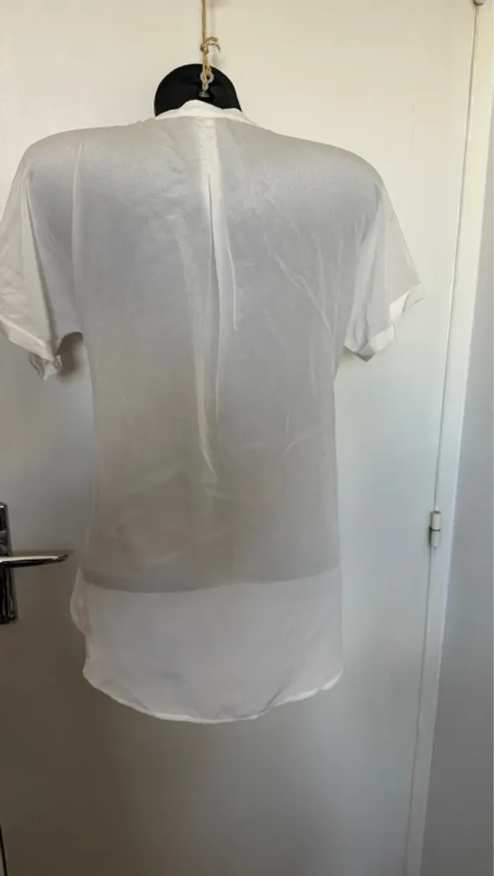 Blouse blanche transparente femme 36 - photo numéro 3