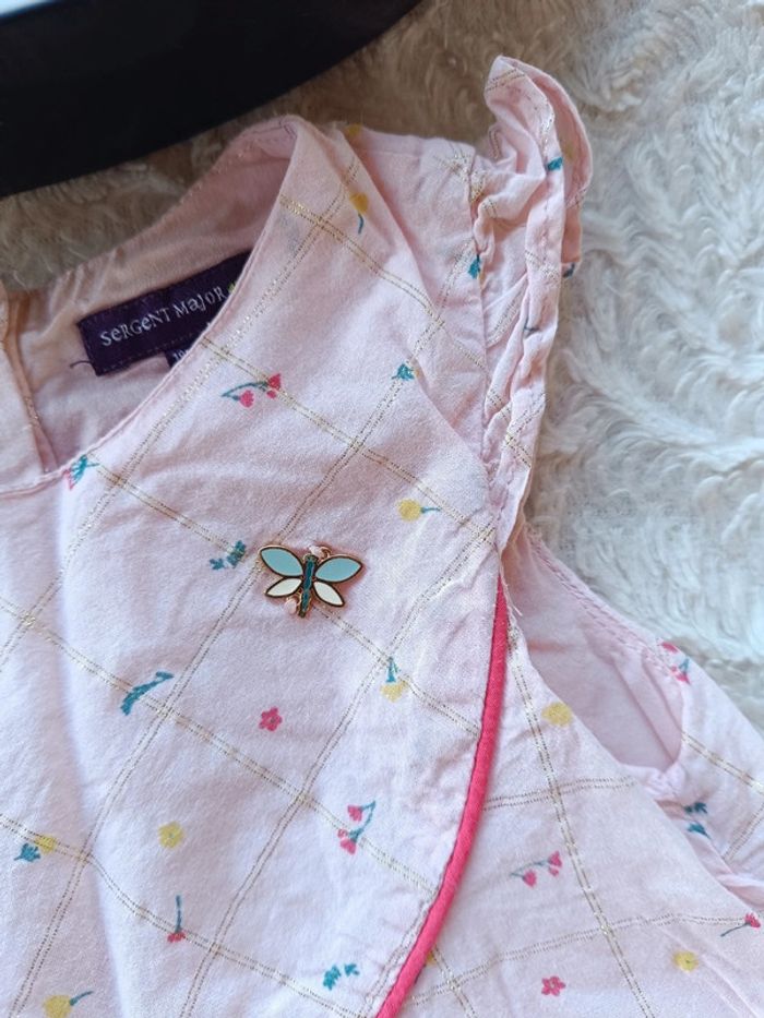 Robe Fille 18 mois Fleurs papillon Sergent major - photo numéro 5