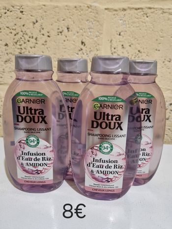 Lot de 4 shampoing ultra doux infusion de riz 4x250ml 