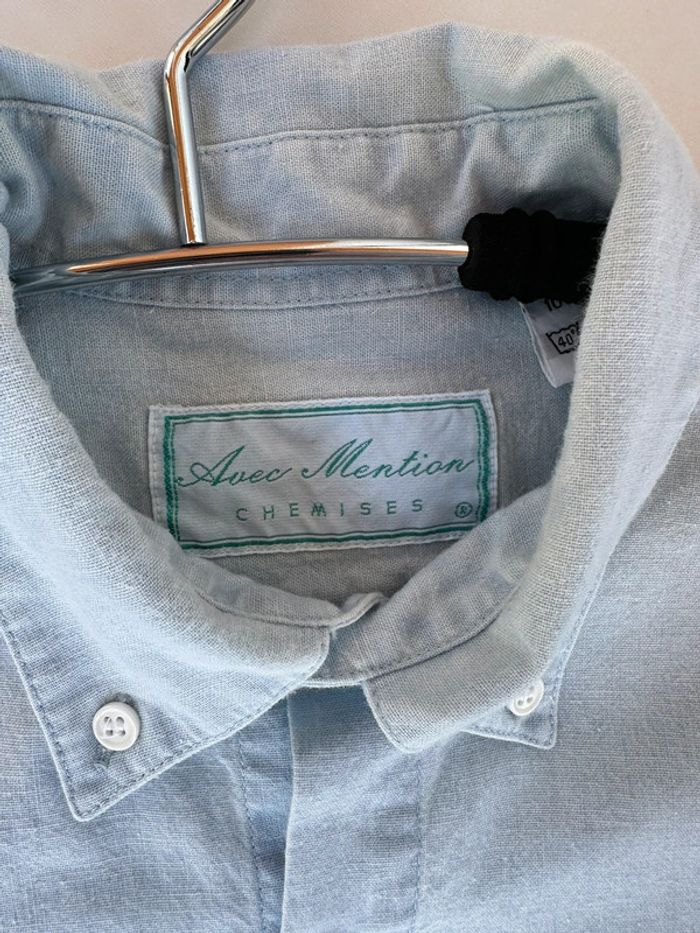 Chemise Avec Mention vintage taille 37/38 délavé - photo numéro 9