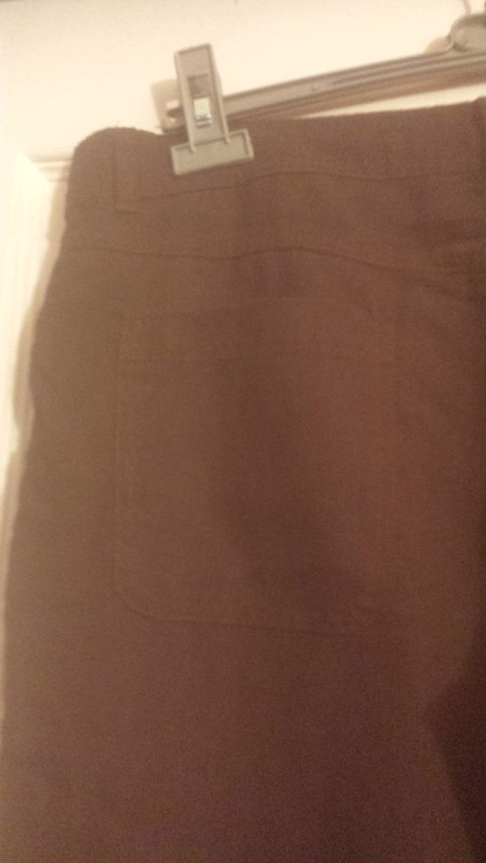 Pantalon lin choco, Women Only, 40 - photo numéro 3