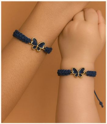Bracelet papillon bleu
