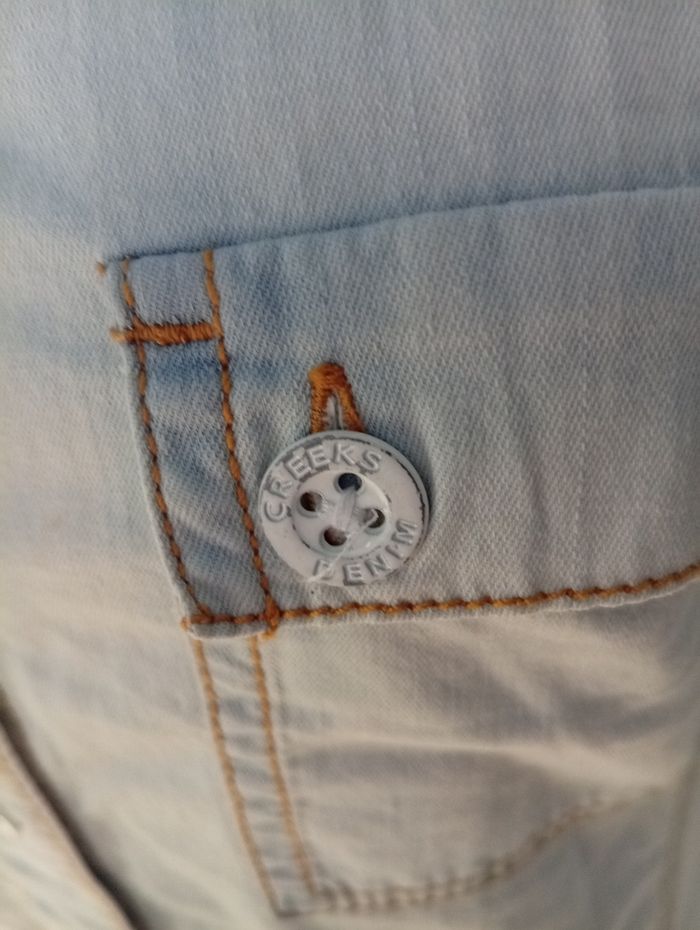 Jolie robe manches courtes style délavé - photo numéro 6